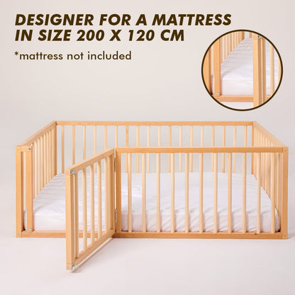 Montessori Bed For Kids and Toddlers from 6 month (EU Size 200x120 cm)-4